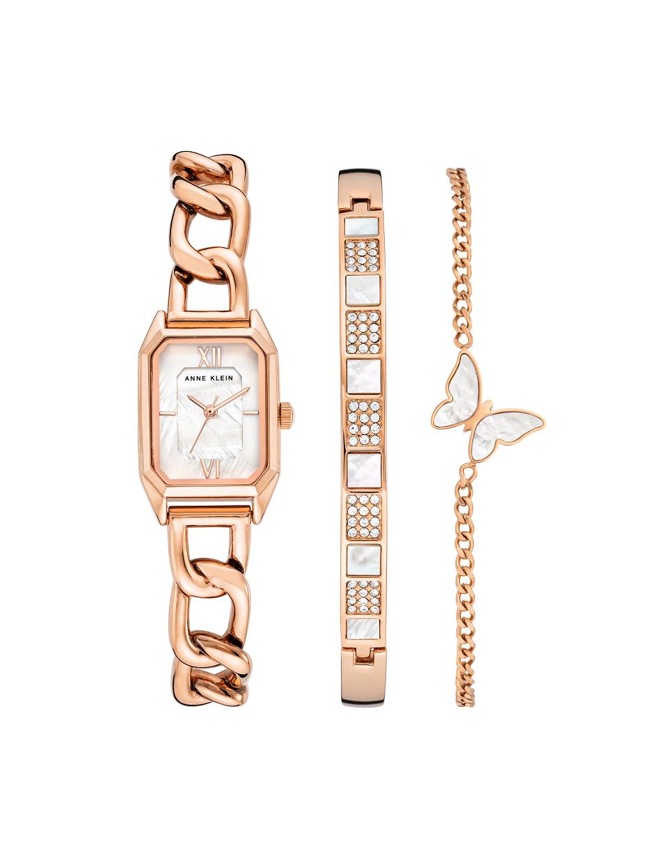 Ensembles Anne Klein Octagonal Chain Bracelet Watch and Bracelet   | UFZ-2378127